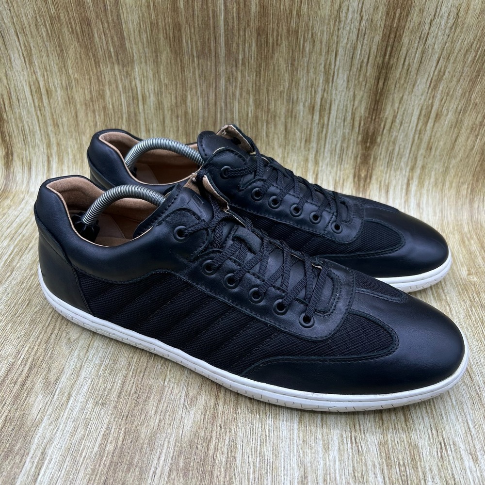 Piloti Pistone X Driving Shoes Men's Size 12 Black White Leather Sneakers Casual